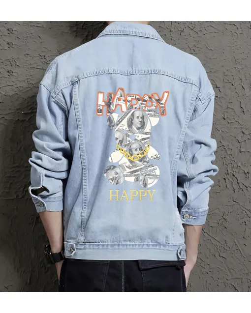 Men's Urban Jean Jacket - Gift Idea for College Student - Button Closure for Casual Fridays - Perfect for Christmas - Light Blue - Main View