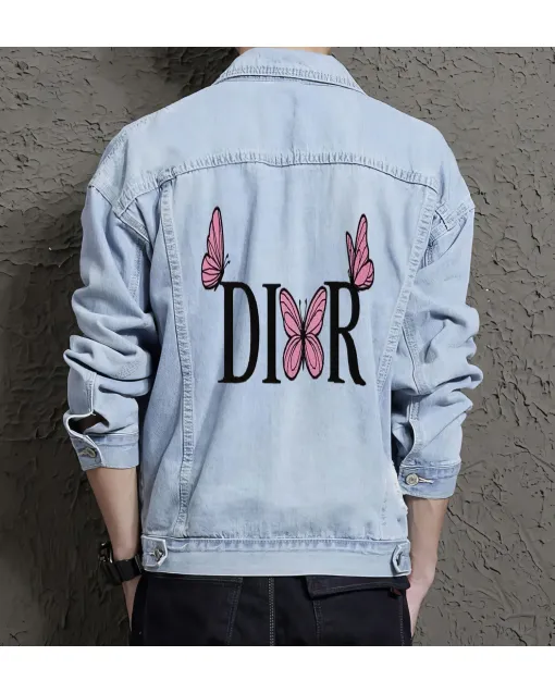 Men's Urban Jean Jacket - Gift Idea for Nephew - Front Pockets for School Wear - Perfect for Christmas - Light Blue - Main View