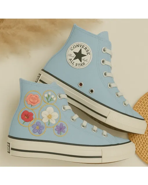 Multi-halo Sneakers for Women and Trendsetters – Comfortable and for Everyday Wear, Perfect Gift for Fashionistas - Custom Embroidered - Main View