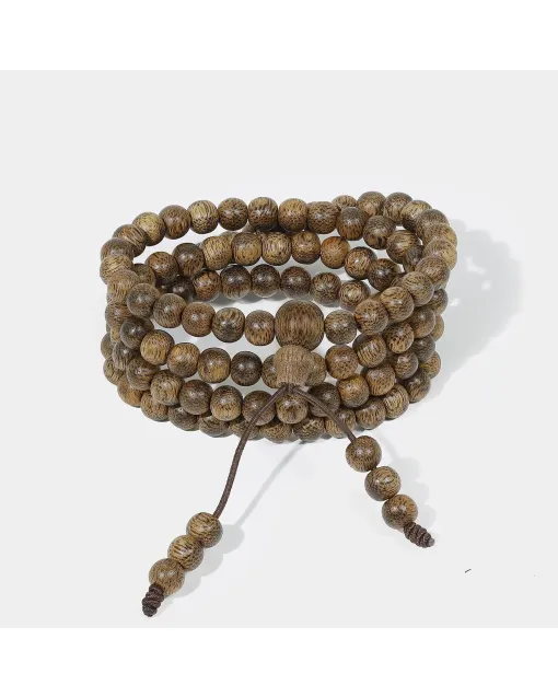 Natural Agarwood Bracelet for Spiritual Gift Buyers – Handcrafted Calming Energy for Meditation, Protection – Brown Agarwood – Main View