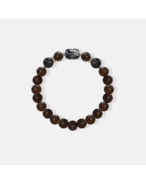 Natural Agarwood Bracelet for Spiritual Gift Buyers – Handcrafted Calming Energy for Meditation, Protection – Mixed – Main View
