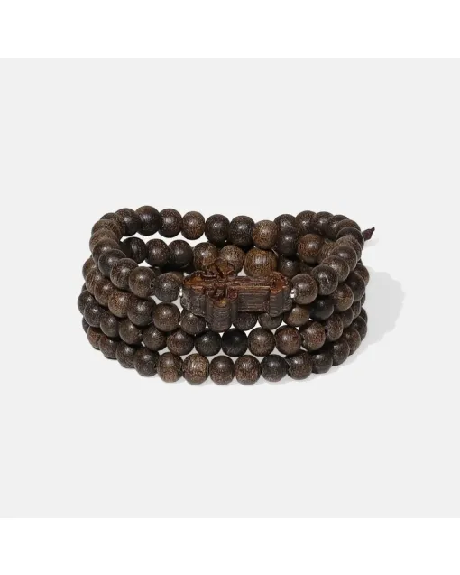 Natural Agarwood Bracelet for Spiritual Gift Buyers – Handcrafted Energy for Meditation, Protection – Mixed – Main View