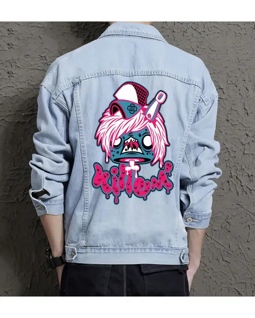 Pool Jean Jacket for Men – Gift for Skater Guys – Holiday Gift - Light Blue - Main View