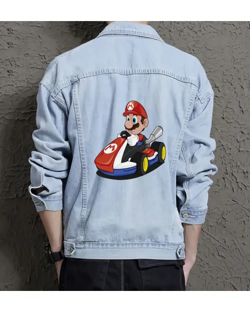 Retro Denim Jacket for Men - Gift for Vintage Enthusiasts - Father's Day Gift - Light Blue - Main View