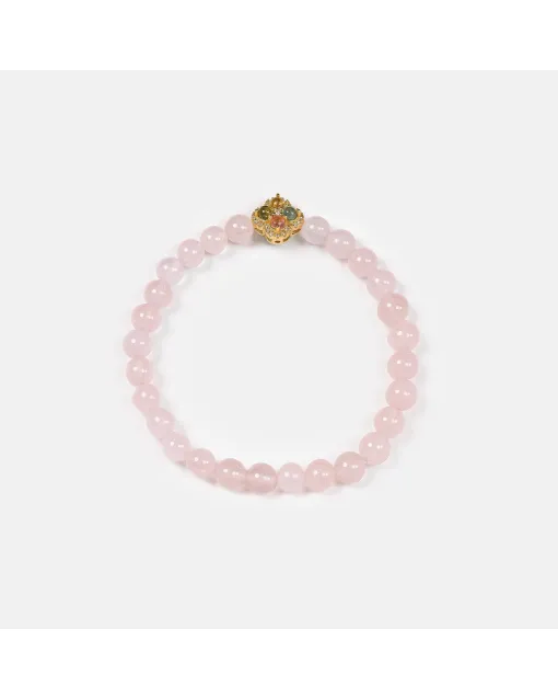 Rose Quartz Healing Bracelet for Women – Calming Energy Gift for Meditation, Emotional Support and Balance –  – Main View