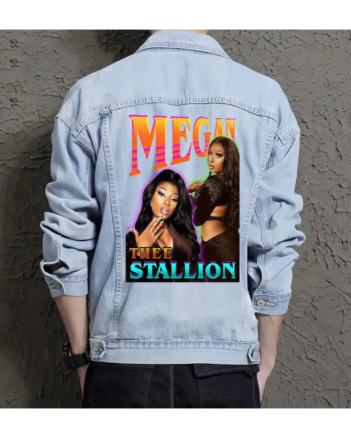 Stallion Jean Jacket for Men – Gift for Trendy Teens – Birthday Present - Light Blue - Main View