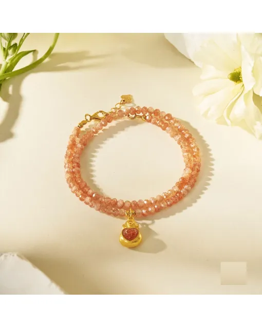 Sunstone Healing Bracelet for Women – Energy Boosting Crystal Gift for Confidence, Self-love & Positive Vibes –  – Main View