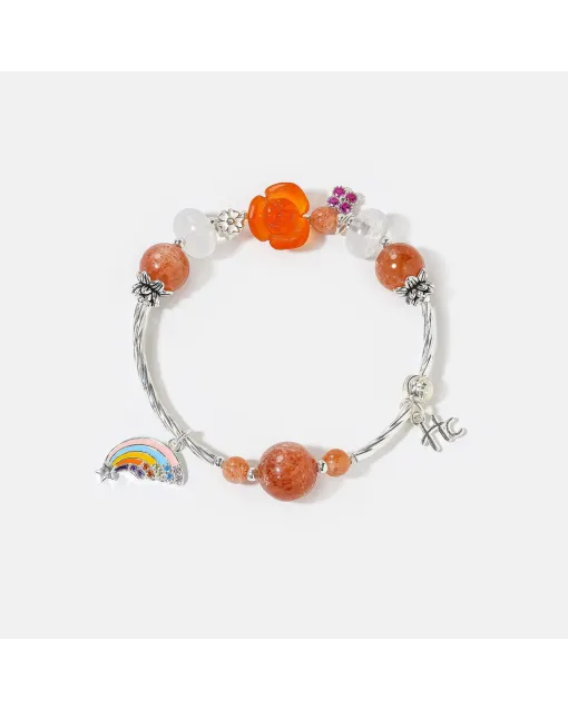 Sunstone Healing Bracelet for Women – Energy Boosting Crystal Jewelry Gift for Confidence, Protection & Positivity –  – Main View