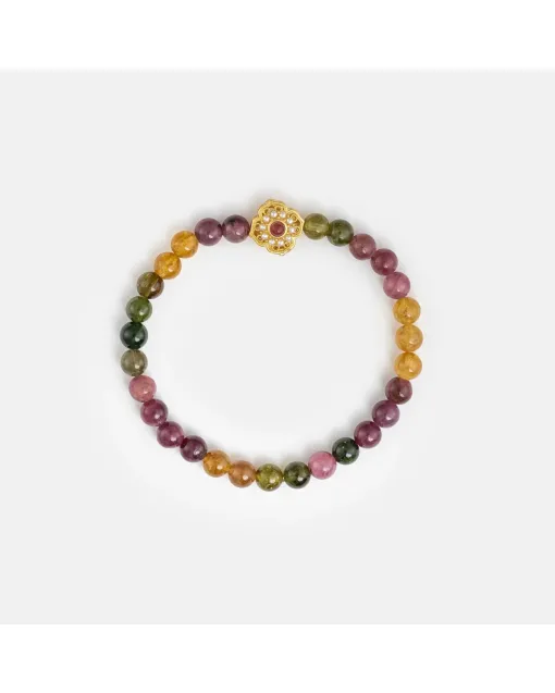 Tourmaline Healing Bracelet for Women – Energy-boosting Crystal Gift for Calmness, Daily Wear & Protection –  – Main View