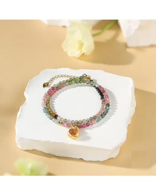 Tourmaline Healing Bracelet for Women – Energy Boosting Crystal Gift for Calmness