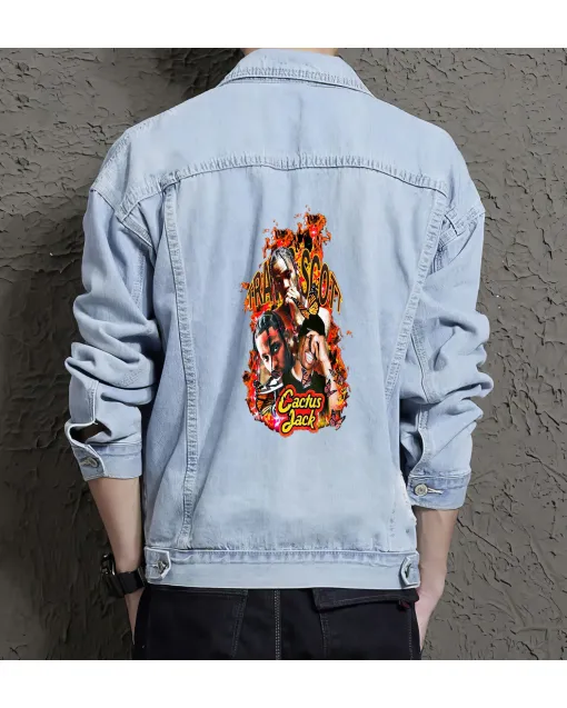 Travis Jean Jacket for Men – Gift for Urban Teens – Birthday Present - Light Blue - Main View