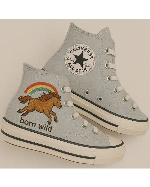Wild Spirit Canvas Sneakers for Women, Festival Goers, and Nature Lovers – Comfort and Style for Festivals, Casual Walks, and Everyday Wear - Custom Embroidered - Main View