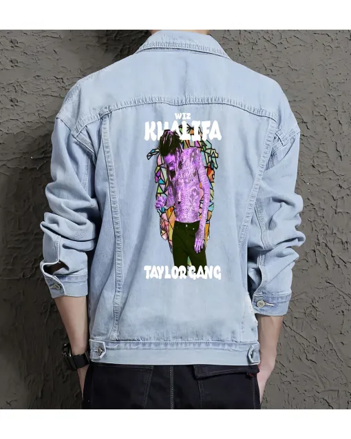 Wiz Jean Jacket for Men – Gift for Skater Guys – Birthday Present - Light Blue - Main View