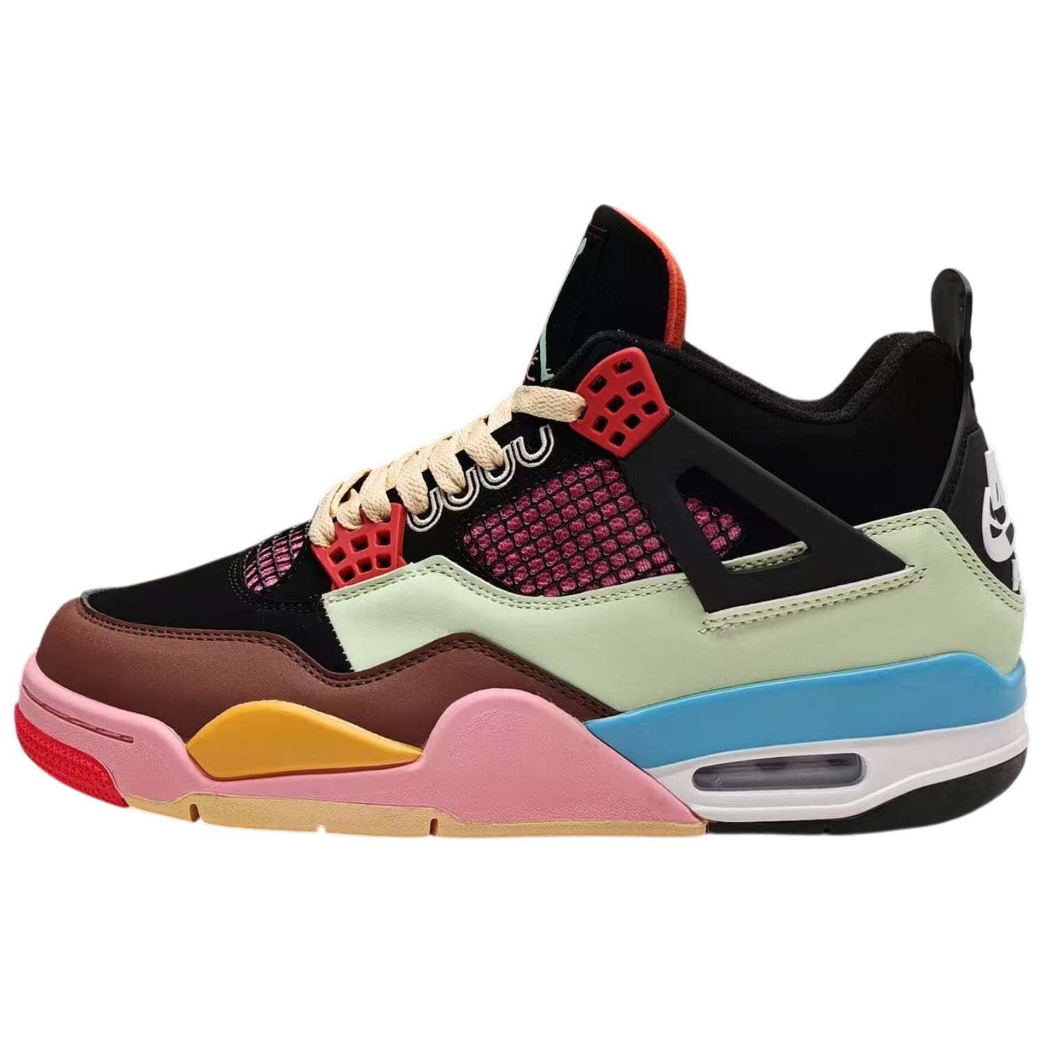 Minomog J Balvin x Air Jordan 4 Low Top Vibrant Sneakers