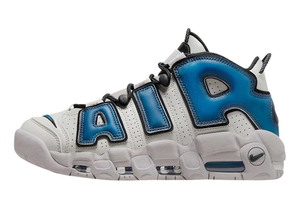 Minomog Air More Uptempo Industrial Blue Bold Streetwear Sneakers