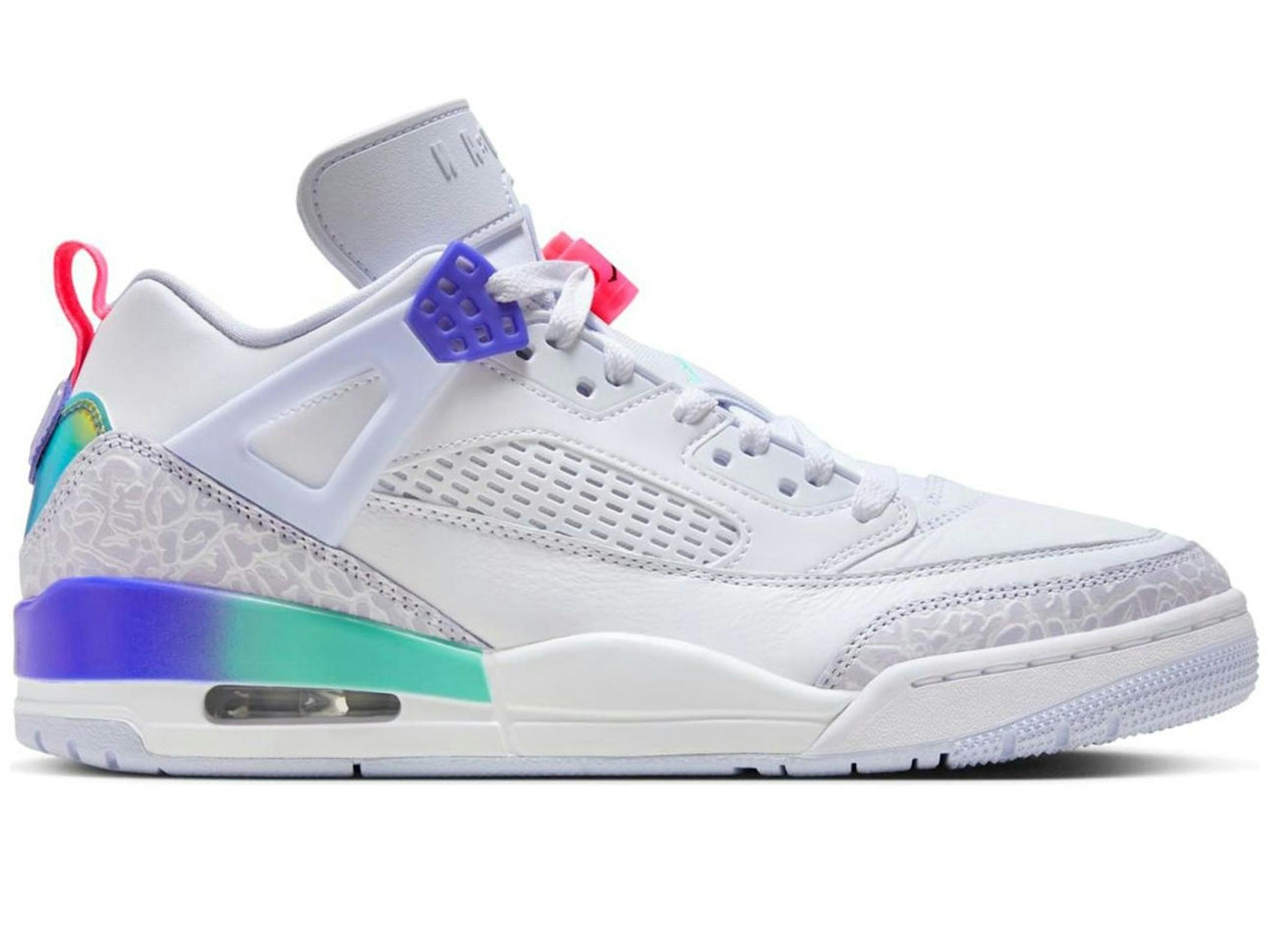 Minomog Jordan Spizike Low “Dongdan” — White/Indigo Burst