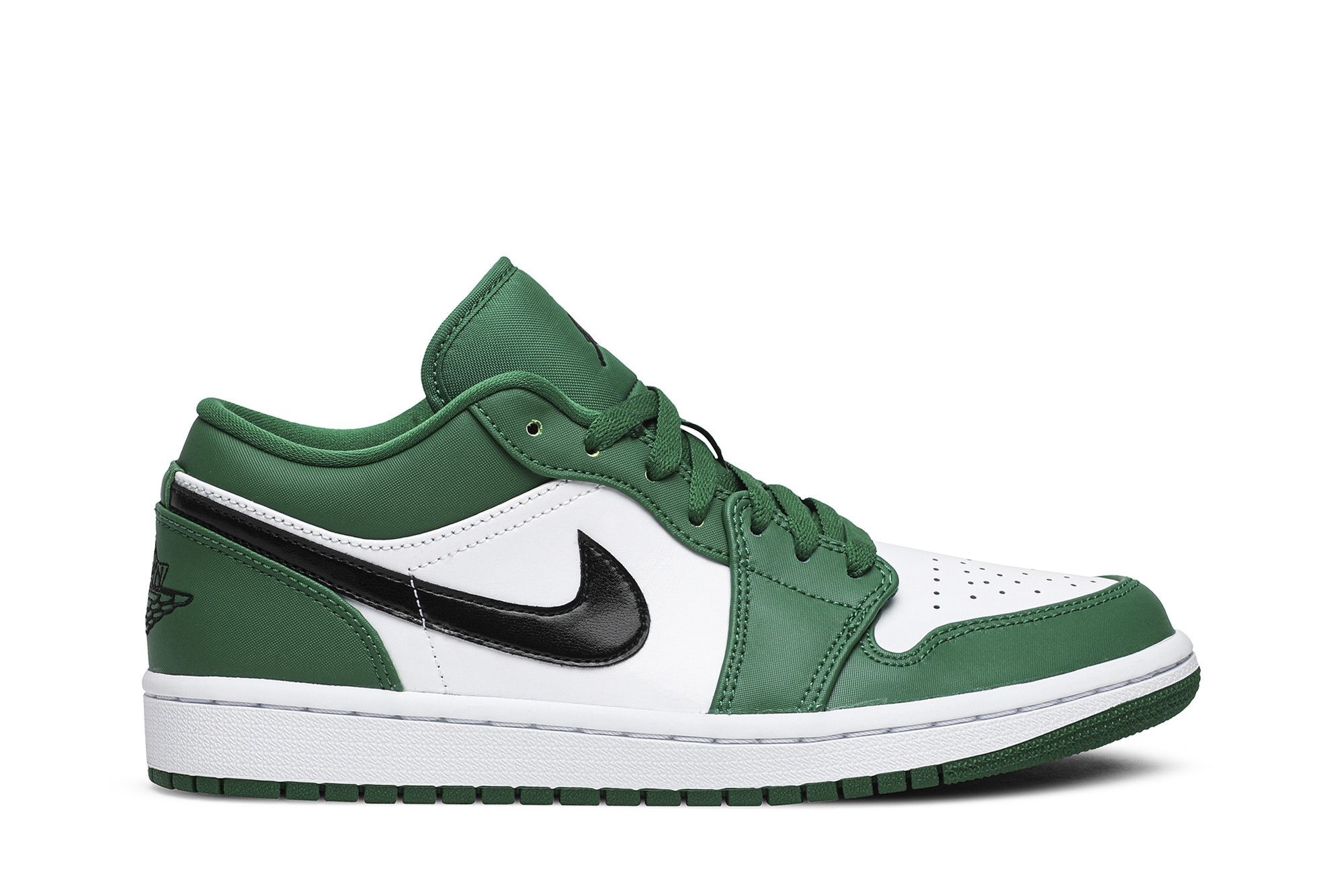 Minomog Jordan 1 Low Pine Green 553558-301 | Pine Green White Black Leather Sneaker