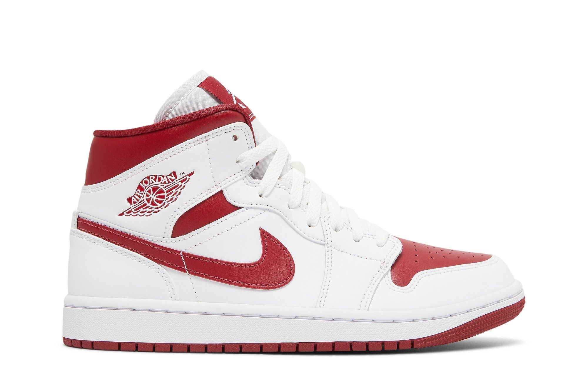 Minomog Jordan 1 Mid Reverse Chicago Women’s BQ6472-161 | Red White Retro Sneakers