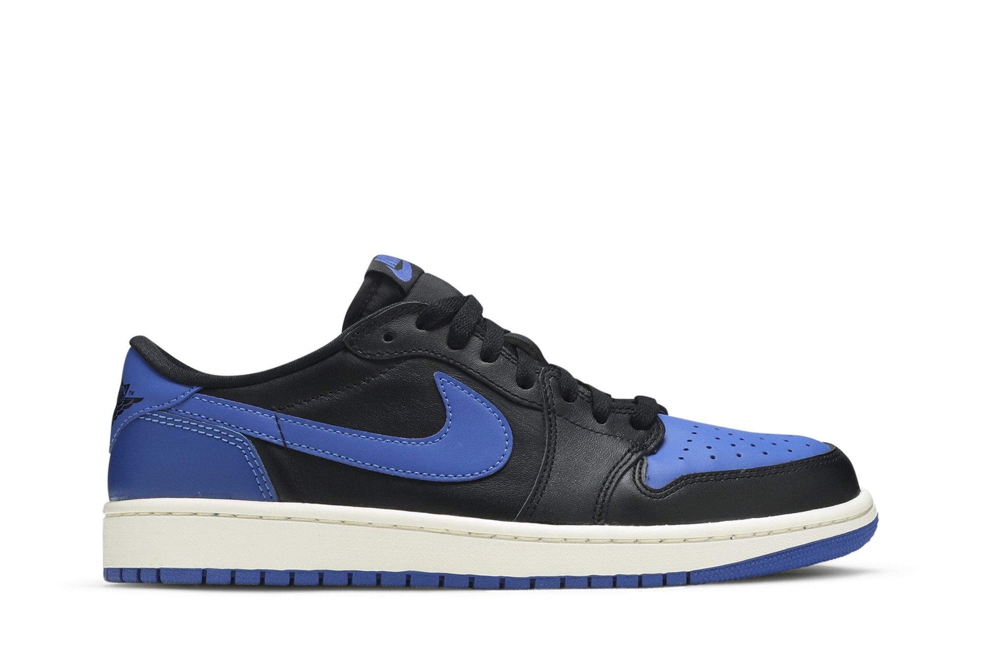 Minomog Jordan 1 Retro Low Royal 705329-004 | Black Varsity Royal Sail Leather Sneaker