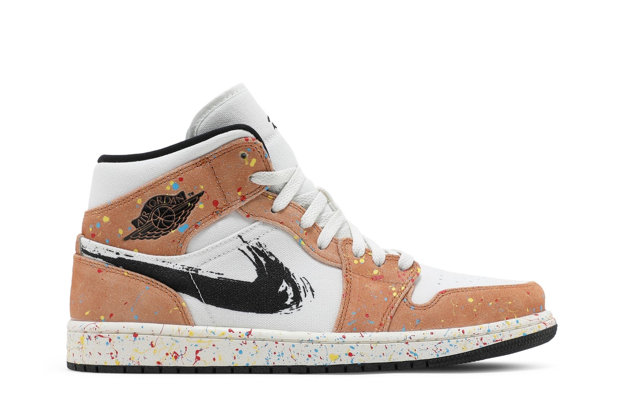 Minomog Air Jordan 1 Mid SE Brushstroke Paint Splatter