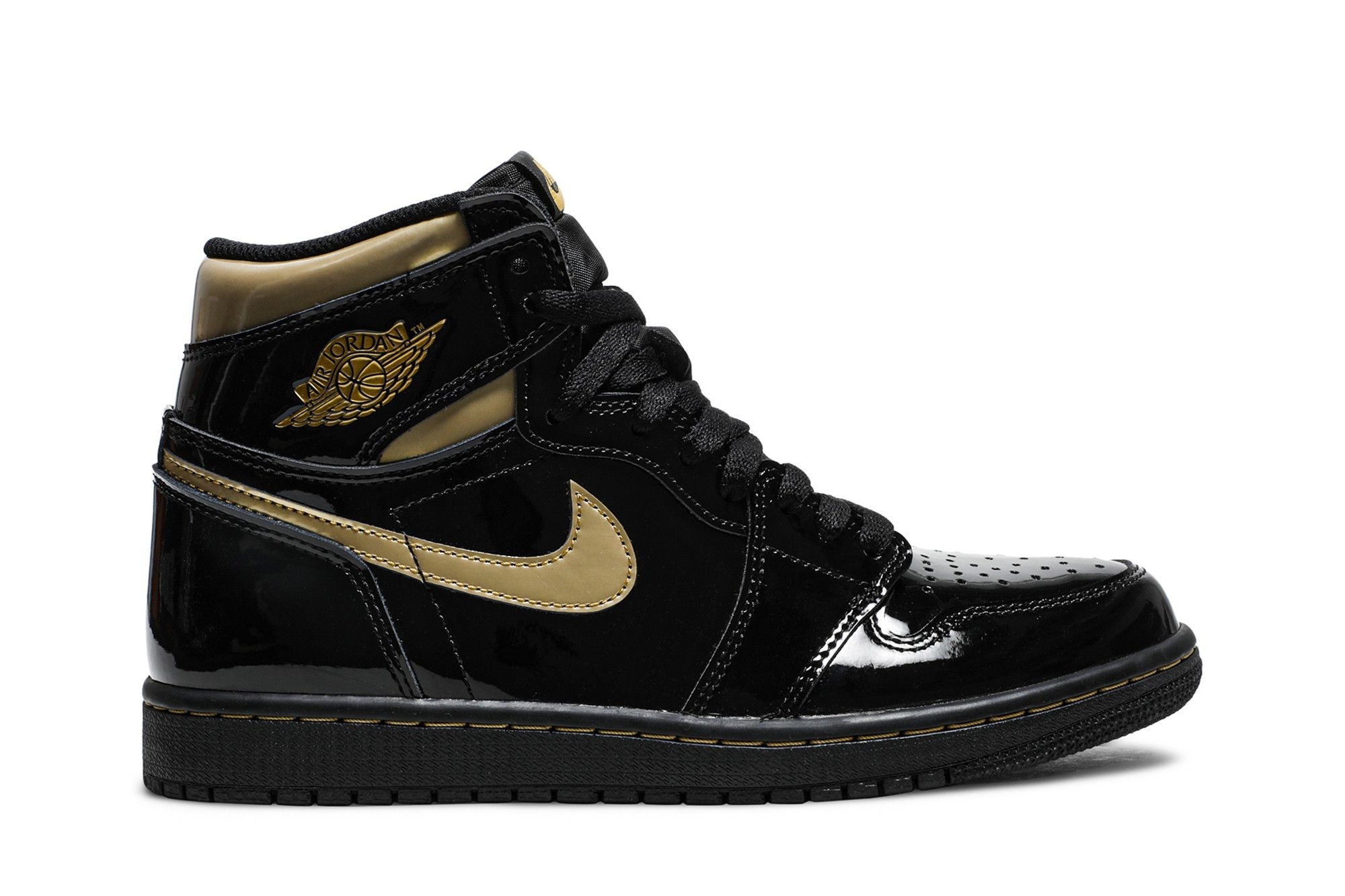 Minomog Jordan 1 Retro High OG Black Metallic Gold 555088-032