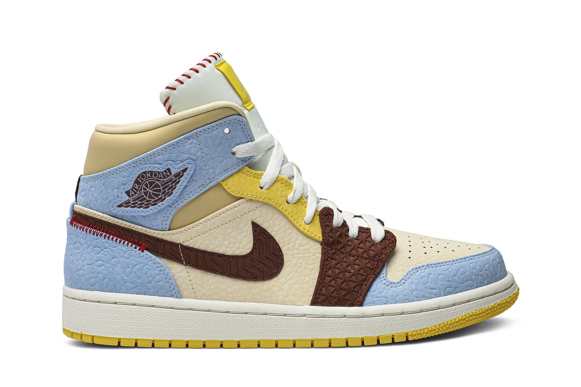 Jordan 1 Mid SE Fearless Maison Chateau Rouge CU2803-200 | Premium Brown Orange Retro Sneakers
