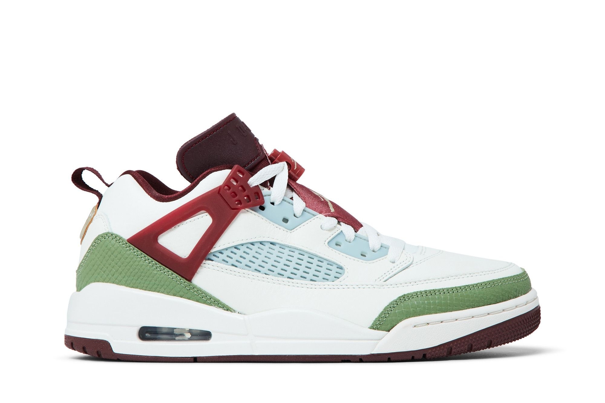 Minomog Jordan Spizike Low “Year of the Dragon” Sail/Oil Green/Dark Team Red | FJ6372-100