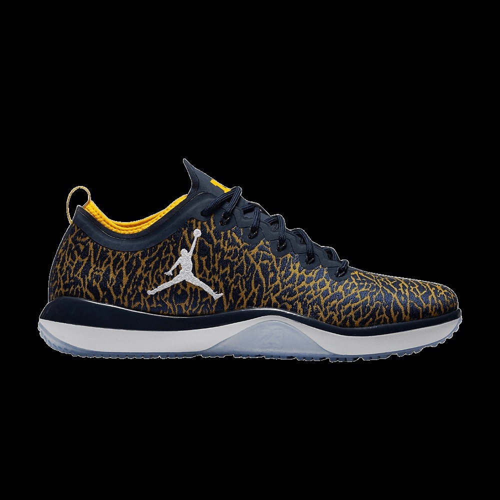 Minomog Jordan Trainer 1 Low Michigan 845403-420 | College Navy White Amarillo Sneaker