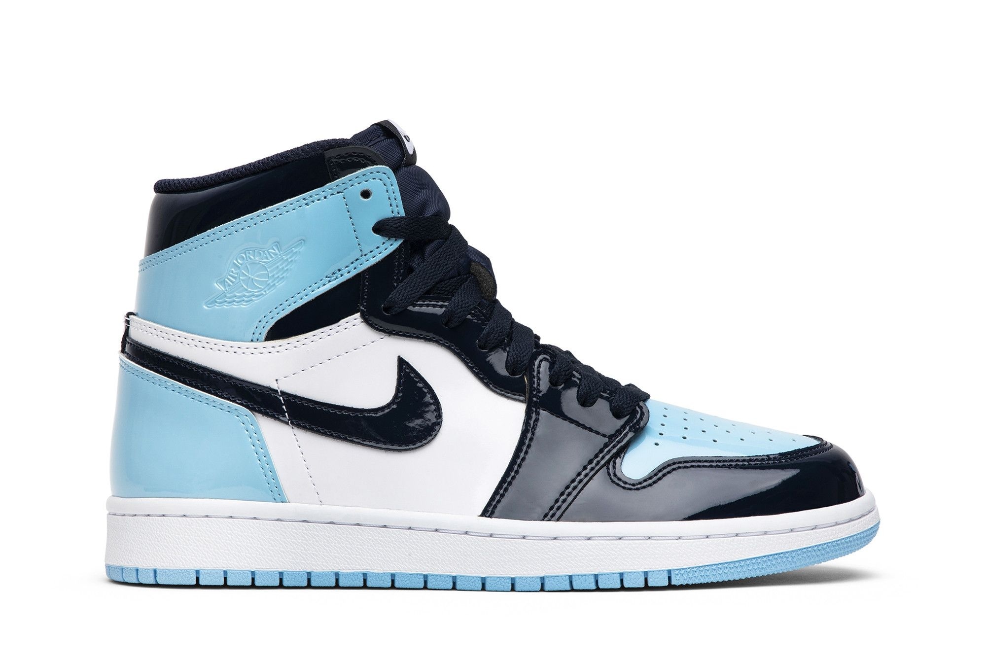 Minomog Jordan 1 Retro High UNC Patent | Women’s Blue White Sneakers