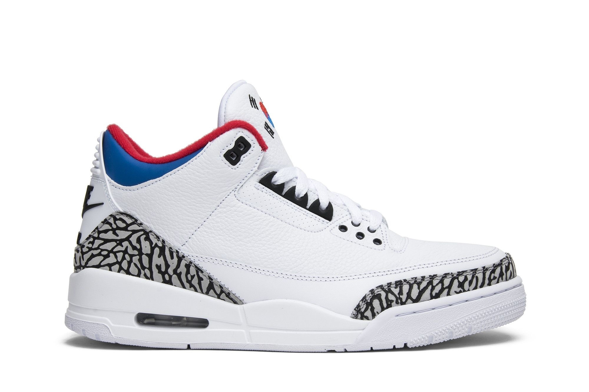 Minomog Jordan 3 Retro Seoul AV8370-100 | White Blue Red Premium Retro Sneakers