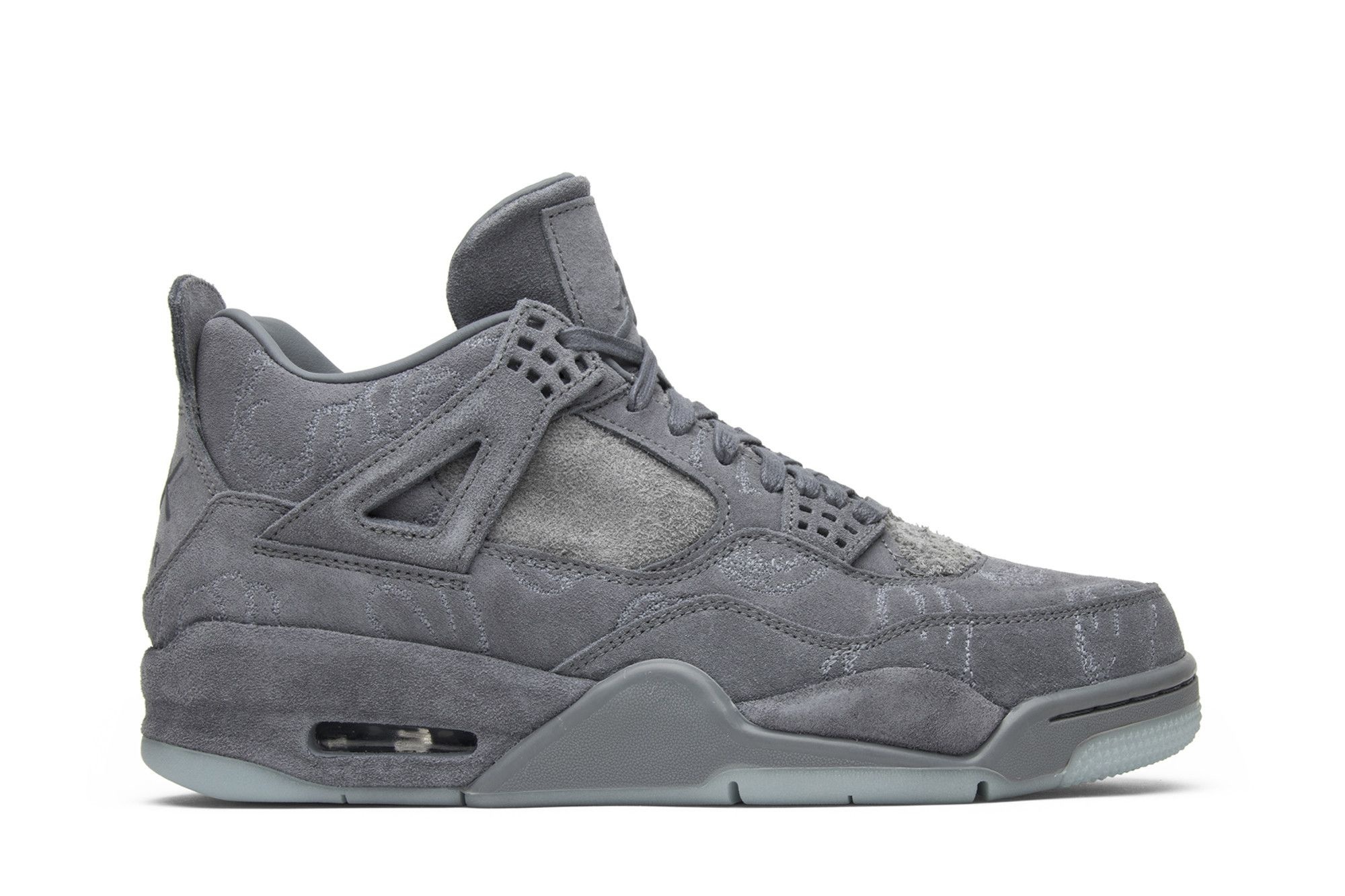 Minomog Jordan 4 Retro KAWS 930155-003 | Cool Grey Premium Suede Collaboration Sneakers