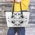 Chic Petals Understated Floral Beauty Leather Tote Bag