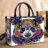 Vibrant and colorful panda design with intricate patterns